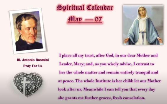 SPIRITUAL CALENDAR 7th May